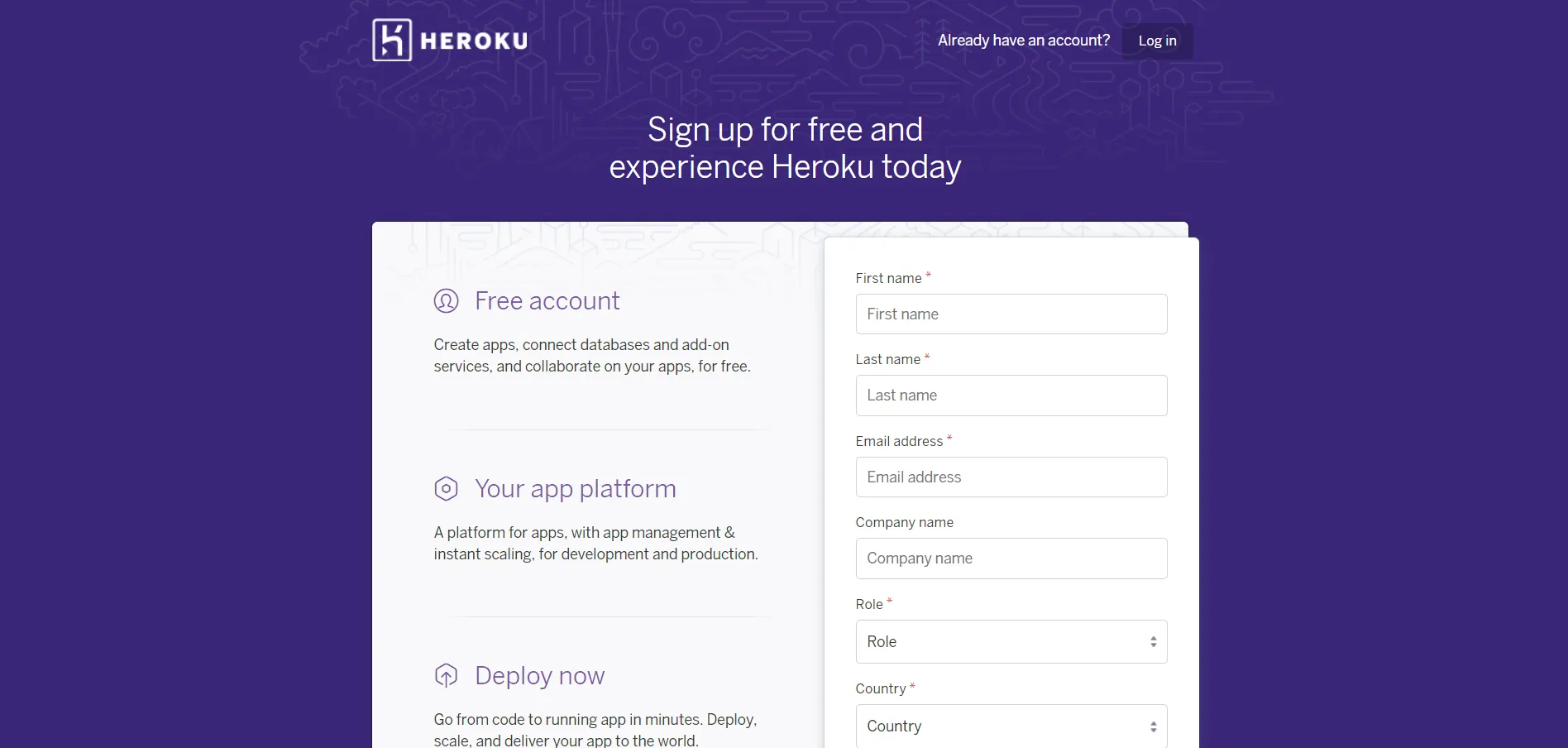 Heroku Signup
